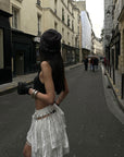 WARDEN EDGE Deconstructed Feather Fringe Skirt - PINKPARKS
