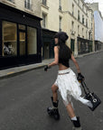 WARDEN EDGE Deconstructed Feather Fringe Skirt - PINKPARKS