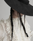 DOINDULGE Baroque Embroidered Blouse with Ruffled Lace Panels