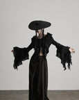 DOINDULGE DrapedWrap Wide-Leg Pants