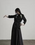 DOINDULGE Deconstructed Asymmetric Contrast Shirt