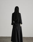 DOINDULGE Deconstructed Asymmetric Contrast Shirt
