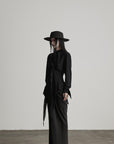 DOINDULGE Deconstructed Fray-Edge Sculpted Shirt