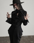 DOINDULGE Deconstructed Fray-Edge Sculpted Shirt