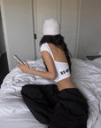 ROVENTE Backless Cap Sleeve Fitted Tee - PINKPARKS