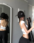 ROVENTE Backless Cap Sleeve Fitted Tee - PINKPARKS