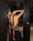 ROVENTE Inferno Wings Backless Tie Halter - PINKPARKS