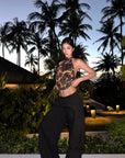 ROVENTE Multi-Pocket Wide Leg Trousers - PINKPARKS