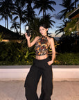 ROVENTE Multi-Pocket Wide Leg Trousers - PINKPARKS