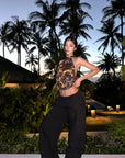 ROVENTE Multi-Pocket Wide Leg Trousers - PINKPARKS