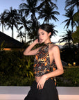 ROVENTE Inferno Wings Backless Tie Halter - PINKPARKS