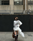WARDEN EDGE Graphic Oversized Tee - PINKPARKS