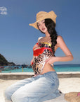 ROVENTE Jungle Bloom Backless Scarf Top - PINKPARKS
