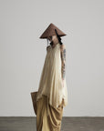 DOINDULGE Ethereal Draped Halter Dress with Voluminous Silk Layers