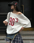 WARDEN EDGE Oversized Off-Shoulder Tee