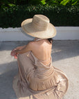 ROVENTE Draped Backless Rose Maxi Dress - PINKPARKS