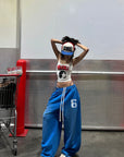 WARDEN EDGE Oversized Wide-Leg Sweatpants - PINKPARKS