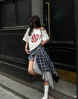 WARDEN EDGE Oversized Off-Shoulder Tee
