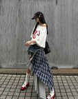 WARDEN EDGE Oversized Off-Shoulder Tee