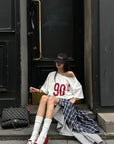 WARDEN EDGE Oversized Off-Shoulder Tee