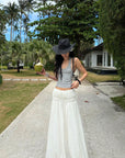 ROVENTE Gathered Cotton Maxi Skirt - PINKPARKS