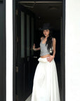 ROVENTE Gathered Cotton Maxi Skirt - PINKPARKS
