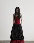 DOINDULGE Curved-Bound Halter Tank Top