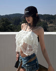 WARDEN EDGE Layered Lace Mesh Cami Top - PINKPARKS