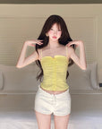 DreamyNerd Satin Button-Up Cami Top - PINKPARKS