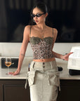 ROVENTE Utility Pocket High-Waist Denim Skirt - PINKPARKS