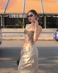 ROVENTE Leopard Lace Corset Cami - PINKPARKS