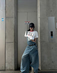 WARDEN EDGE Ultra Wide-Leg Washed Overalls - PINKPARKS