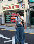 WARDEN EDGE Ultra Wide-Leg Washed Overalls - PINKPARKS