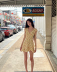 DreamyNerd Ruffle Hem Floral Mini Dress - PINKPARKS