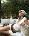 ROVENTE Draped Fitted Tank & Shorts Set - PINKPARKS