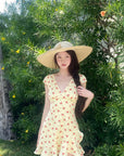 DreamyNerd Ruffle Hem Floral Mini Dress - PINKPARKS