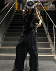 WARDEN EDGE Rupture-Waist Oversized Cargo Pants - PINKPARKS