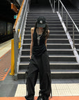 WARDEN EDGE Rupture-Waist Oversized Cargo Pants - PINKPARKS