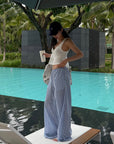 ROVENTE Riviera Striped Wide-Leg Pants - PINKPARKS