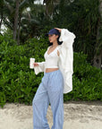 ROVENTE Riviera Striped Wide-Leg Pants - PINKPARKS