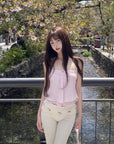 DreamyNerd Rosette Flared Knit Pants - PINKPARKS