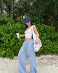 ROVENTE Riviera Striped Wide-Leg Pants - PINKPARKS