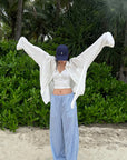 ROVENTE Riviera Striped Wide-Leg Pants - PINKPARKS