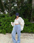 ROVENTE Riviera Striped Wide-Leg Pants - PINKPARKS