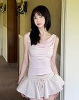 DreamyNerd Layered Ruffle Hem Mini Skirt - PINKPARKS