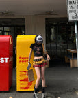 WARDEN EDGE Punk Clash Layered Mini Skirt in Yellow & Red Plaid - PINKPARKS