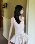 DreamyNerd Layered Ruffle Hem Mini Skirt - PINKPARKS
