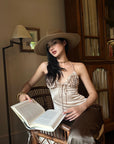 ROVENTE Rosette Detail Satin Camisole with Adjustable Straps - PINKPARKS
