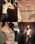 ROVENTE Strapless Mesh Corset Top - PINKPARKS