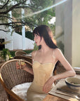 DreamyNerd Butterfly Appliqué Mesh Corset Maxi Dress - PINKPARKS